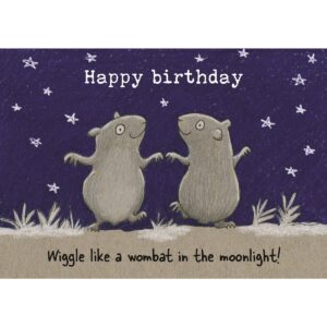 Wiggle like a wombat in the moonlight card