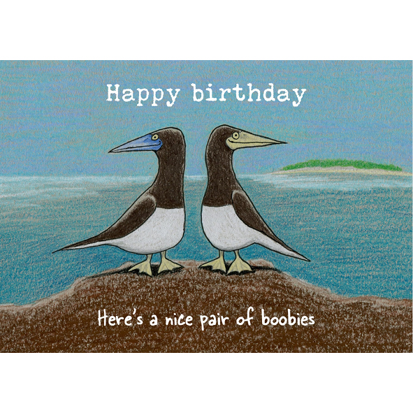 Here's a nice pair of boobies birthday card